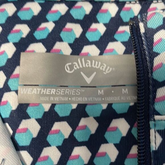 Callaway Golf 1/4 zip Geometric weather series Top Medium - Picture 3 of 5